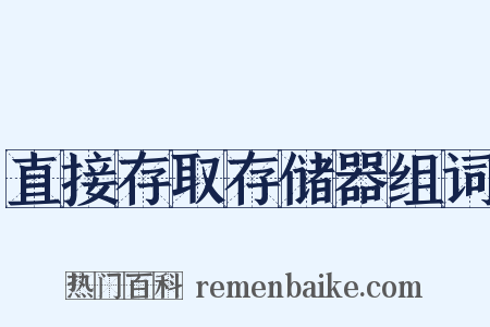 直接存取存储器组词是什么意思的图片